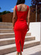 Marbella Dress - Cherry Red - EFFIE KATS