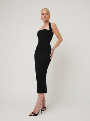 Meline Midi Dress - Black - EFFIE KATS