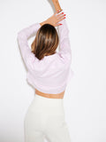 Oversized Cropped Shirt - Light Pink Pinstripe - EFFIE KATS