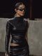 Tove Top - Black Faux Leather - EFFIE KATS