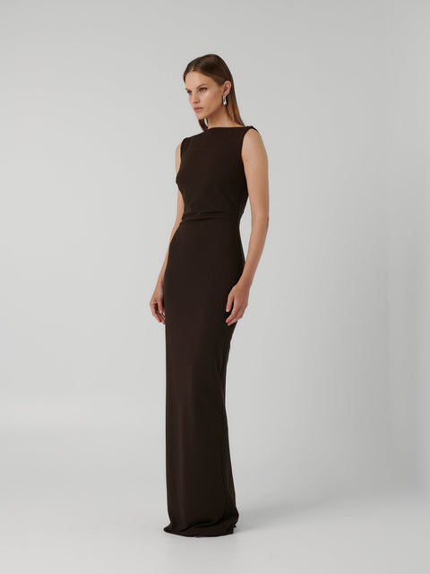 VERONA GOWN - COFFEE - EFFIE KATS