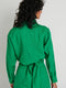 Wrap Linen Shirt - Green - EFFIE KATS